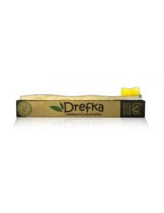 Bambusová zubná kefka - žltá, soft 1ks