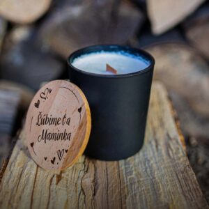 LUNA | Sójová sviečka Vanilka s gravírovaným textom