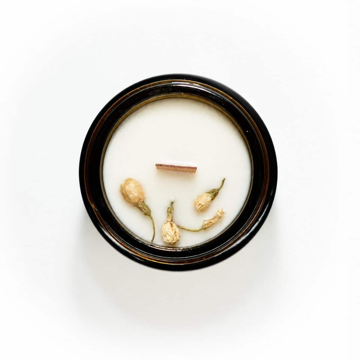 Sójová sviečka Botanica 90 g – pohľad zhora